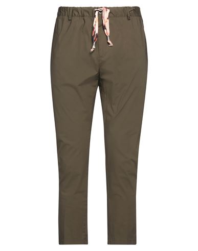 Grey Daniele Alessandrini Man Pants Military Green Size 36 Cotton, Elastane In Green