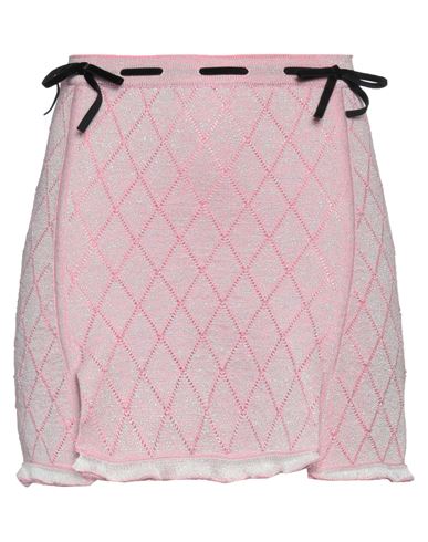Cormio Woman Mini Skirt Pink Size 2 Cotton, Lyocell, Polyester, Polyamide