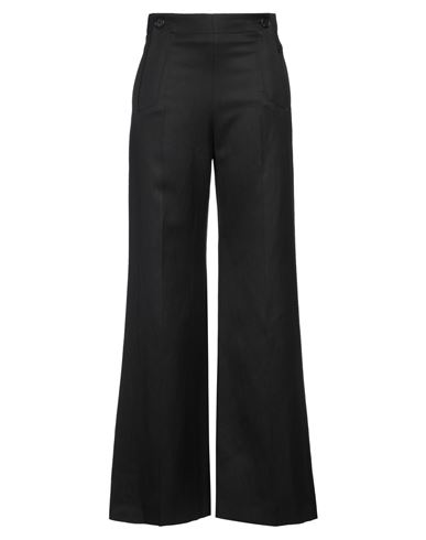 Chloé Woman Pants Black Size 4 Virgin Wool, Linen