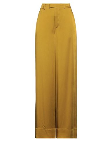 Shop Saint Laurent Woman Pants Mustard Size 4 Acetate, Viscose In Yellow