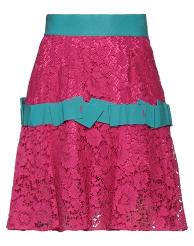 Dolce & Gabbana Woman Mini Skirt Fuchsia Size 6 Cotton, Viscose, Polyamide, Acetate In Pink