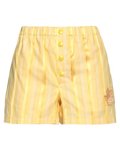 Shop Etro Woman Shorts & Bermuda Shorts Yellow Size 6 Cotton, Viscose, Silk