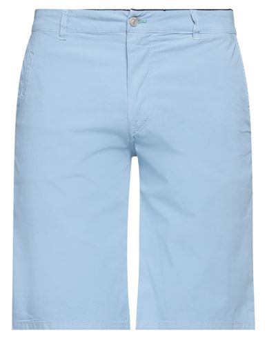 Grey Daniele Alessandrini Man Shorts & Bermuda Shorts Light Blue Size 30 Cotton, Elastane
