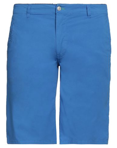 Grey Daniele Alessandrini Man Shorts & Bermuda Shorts Blue Size 34 Cotton, Elastane
