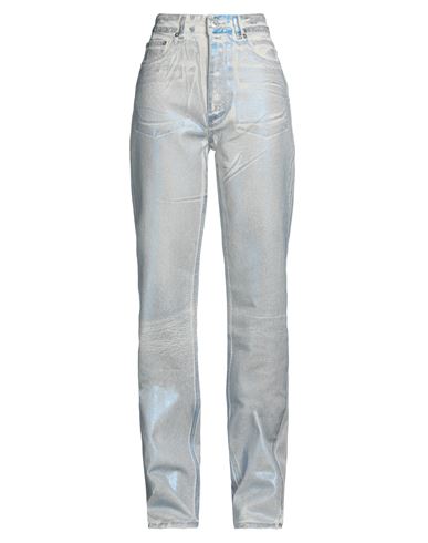 Our Legacy Woman Denim Pants Cream Size 29 Cotton In White