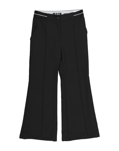 Msgm Toddler Girl Pants Black Size 6 Polyester, Elastane In Black