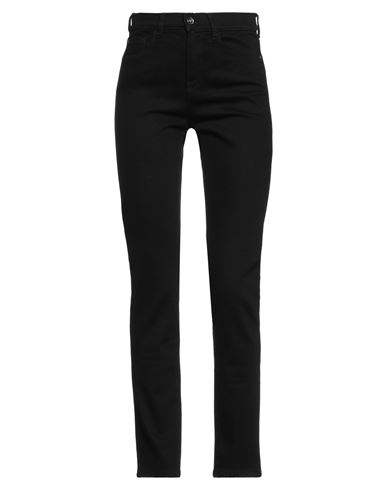 Emporio Armani Woman Jeans Black Size 28 Cotton, Elastane