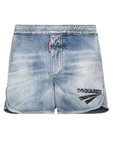 Dsquared2 Man Denim Shorts Blue Size 32 Cotton, Elastane
