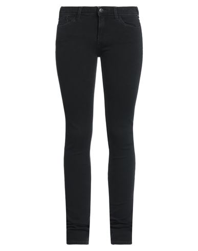 Emporio Armani Woman Jeans Black Size 26 Cotton, Polyamide, Elastane