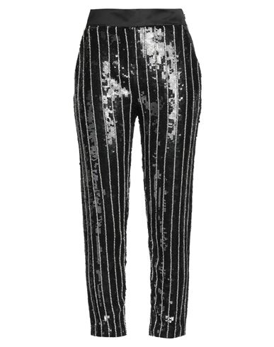 Elisabetta Franchi Woman Pants Black Size 10 Polyester, Plastic, Glass