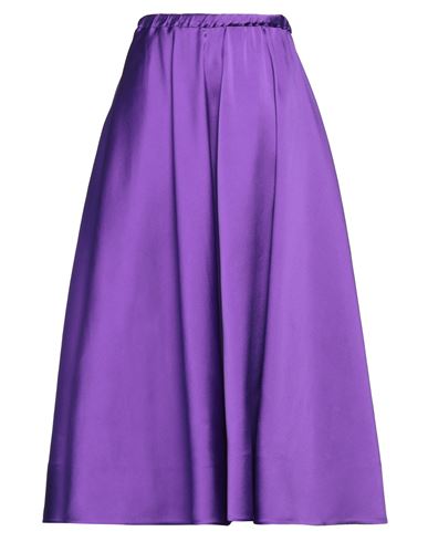 Valentino Garavani Woman Midi Skirt Purple Size 6 Polyester, Silk