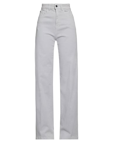 Emporio Armani Woman Pants Light Grey Size 32 Cotton, Elastane