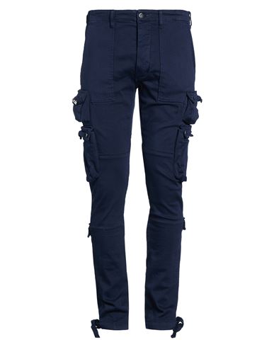 Amiri Man Pants Navy Size 34 Cotton, Elastomultiester, Elastane In Blue