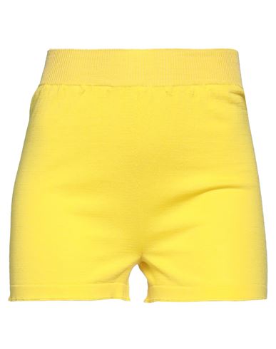 Fabrizio Del Carlo Woman Shorts & Bermuda Shorts Yellow Size M Cotton