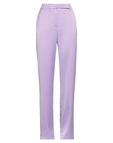 Hebe Studio Woman Pants Lilac Size 6 Polyester, Polyacrylic In Purple