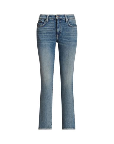 Lauren Ralph Lauren High-rise Straight Ankle Jean Woman Jeans Blue Size 10 Cotton, Elastane
