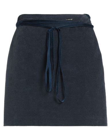 Dsquared2 Woman Mini Skirt Navy Blue Size 2 Cotton, Elastane