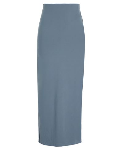 8 By Yoox High-waist Long Skirt W/ Back Split Woman Maxi Skirt Pastel Blue Size Xl Recycled Polyamid