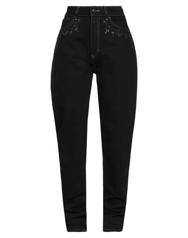 Emporio Armani Woman Jeans Black Size 31 Cotton, Elastane