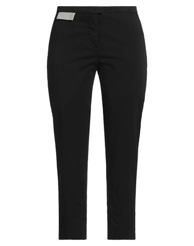 Fabiana Filippi Woman Pants Black Size 8 Cotton, Elastane, Brass In Black