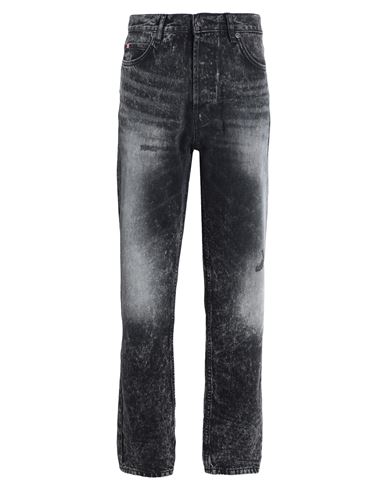 Hugo Man Jeans Black Size 35w-32l Cotton, Recycled Cotton