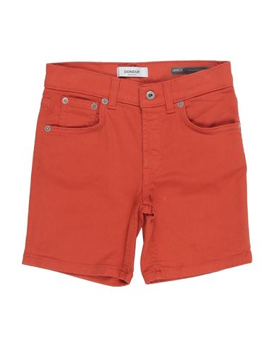 Shop Dondup Toddler Girl Denim Shorts Rust Size 3 Cotton, Elastomultiester, Elastane In Red