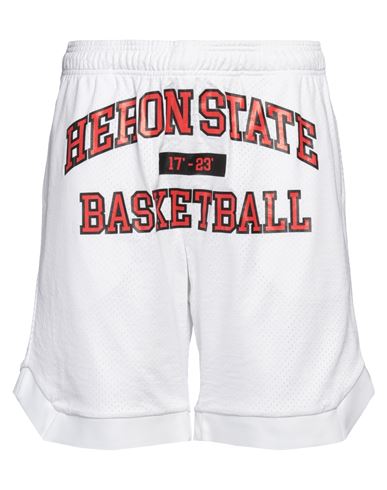 Heron Preston Man Shorts & Bermuda Shorts White Size L Polyester