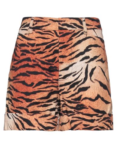 Dsquared2 Woman Shorts & Bermuda Shorts Sand Size 2 Cotton, Elastane In Animal Print