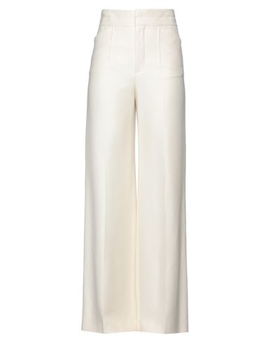 Chloé Woman Pants Cream Size 8 Silk, Virgin Wool In White