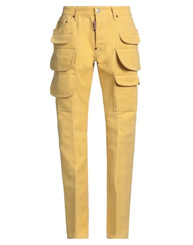 Dsquared2 Man Pants Yellow Size 32 Cotton