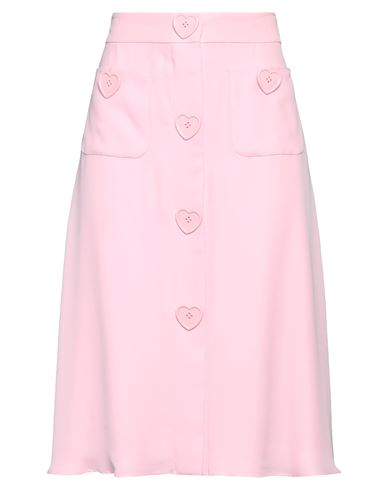 Shop Moschino Woman Midi Skirt Pink Size 10 Silk