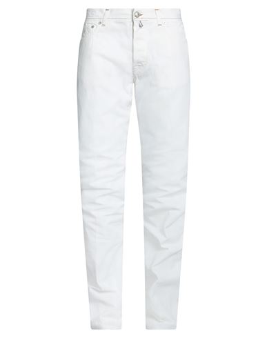 Shop Jacob Cohёn Man Pants White Size 36 Cotton