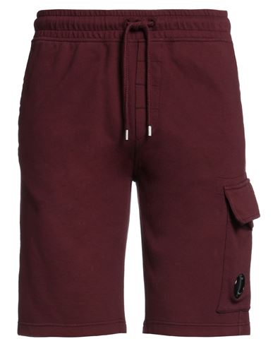 C.p. Company C. P. Company Man Shorts & Bermuda Shorts Burgundy Size M Cotton In Red