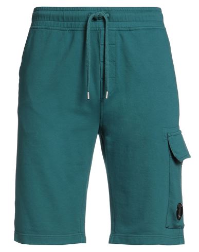 C.p. Company C. P. Company Man Shorts & Bermuda Shorts Deep Jade Size Xxl Cotton In Green