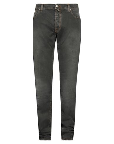 Jacob Cohёn Man Denim Pants Lead Size 38 Cotton In Grey