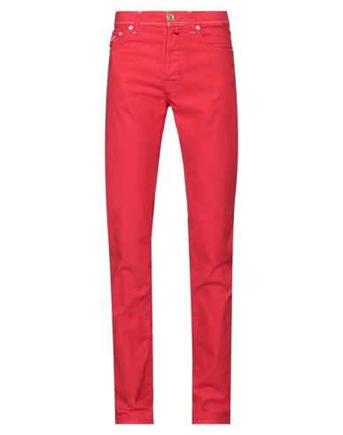 Shop Jacob Cohёn Man Pants Red Size 29 Cotton, Elastane