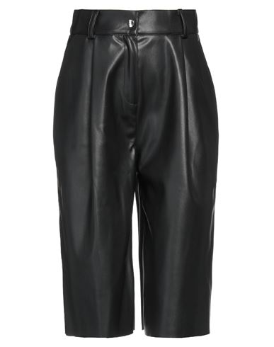 Mem.js Mem. Js Woman Cropped Pants Black Size 2 Polyester, Polyurethane
