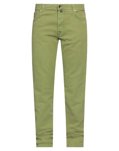 Shop Jacob Cohёn Man Jeans Green Size 40 Cotton, Elastane