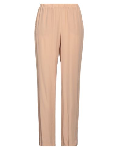 Ottod'ame Woman Pants Sand Size 8 Acetate, Silk In Beige