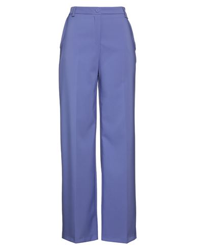 Berna Woman Pants Purple Size 10 Polyester, Elastane