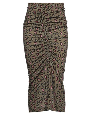 Essentiel Antwerp Woman Midi Skirt Military Green Size 2 Polyester, Elastane