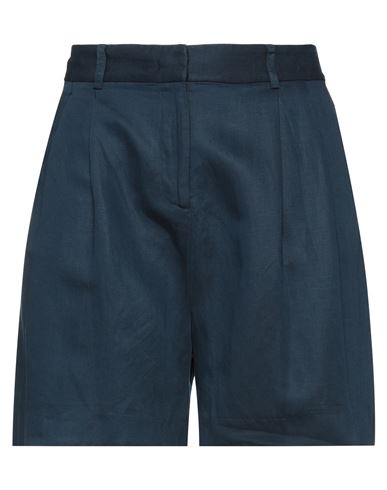 Tommy Hilfiger Woman Shorts & Bermuda Shorts Midnight Blue Size 12 Lyocell, Linen