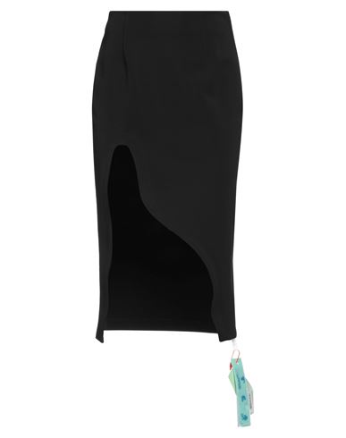 Off-white Woman Midi Skirt Black Size 4 Viscose, Polyamide, Elastane