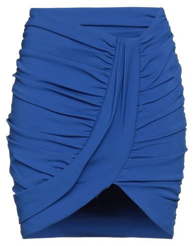 Balmain Woman Mini Skirt Blue Size 6 Viscose, Polyamide, Elastane