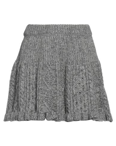 Red Valentino Woman Mini Skirt Grey Size S Acrylic, Mohair Wool, Polyamide, Cotton, Polyester