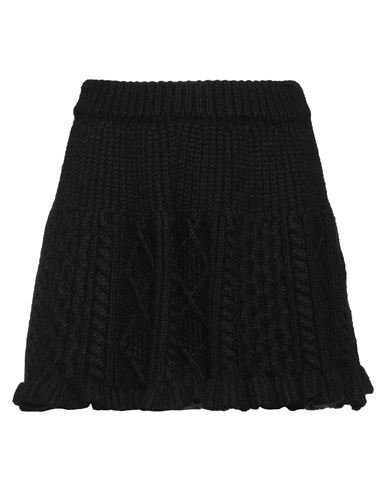 Red Valentino Woman Mini Skirt Black Size S Acrylic, Mohair Wool, Polyamide, Cotton, Polyester