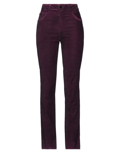 Marani Jeans Woman Pants Deep Purple Size 10 Cotton, Polyester, Elastane