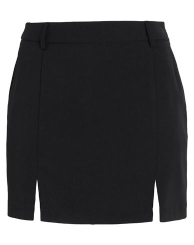Topshop Woman Mini Skirt Black Size 14 Polyester, Elastane