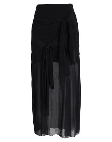 Topshop Woman Long Skirt Black Size 10 Polyester