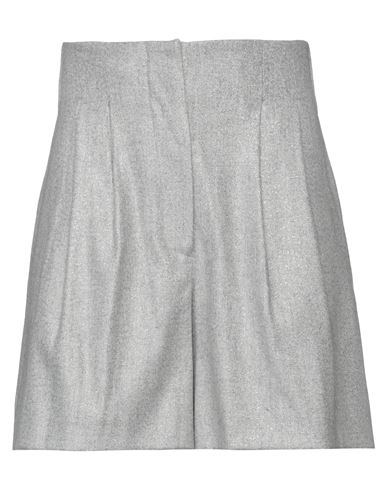 Skills & Genes Woman Shorts & Bermuda Shorts Light Grey Size 10 Wool, Polyamide, Viscose, Polyester, In Gray